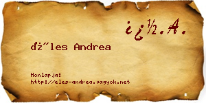 Éles Andrea névjegykártya